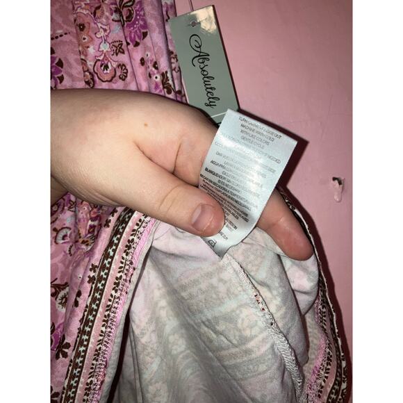 NWT Absolutely Famous boho paisley top size large - Picture 6 of 7